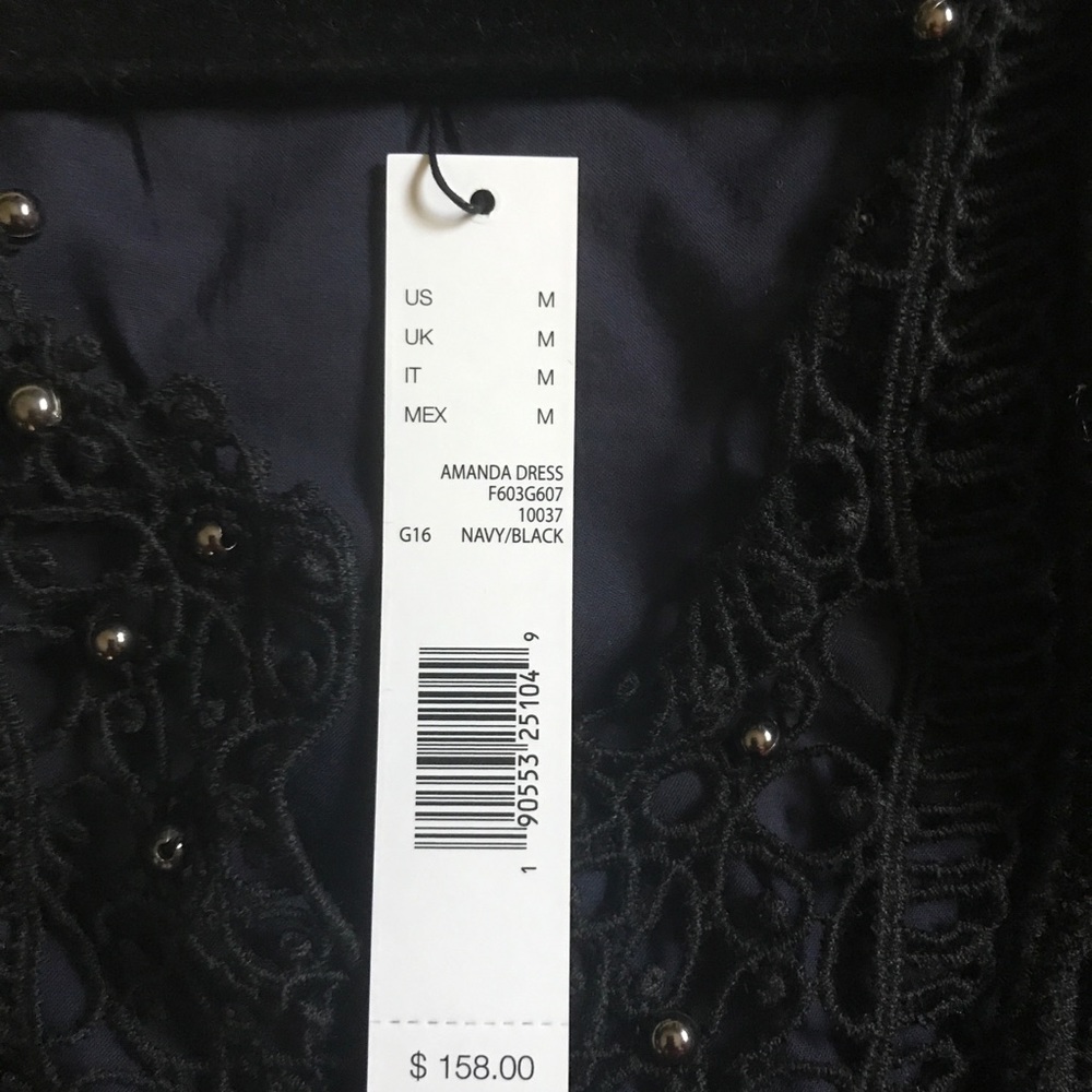 NWT T TAHARI AMANDA EMBROIDERED LACE DRESS 🤩 SZ M - Picture 9 of 11